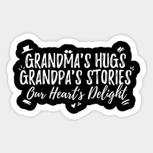 Generations United: Cherishing Grandma's Hugs and Grandpa's Stories Sticker